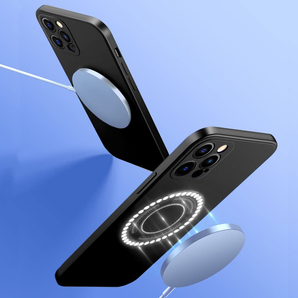 etui do iphone 13 silikonowe z mikrofibrą premium soft touch magsafe ochrona aparatu, czarne