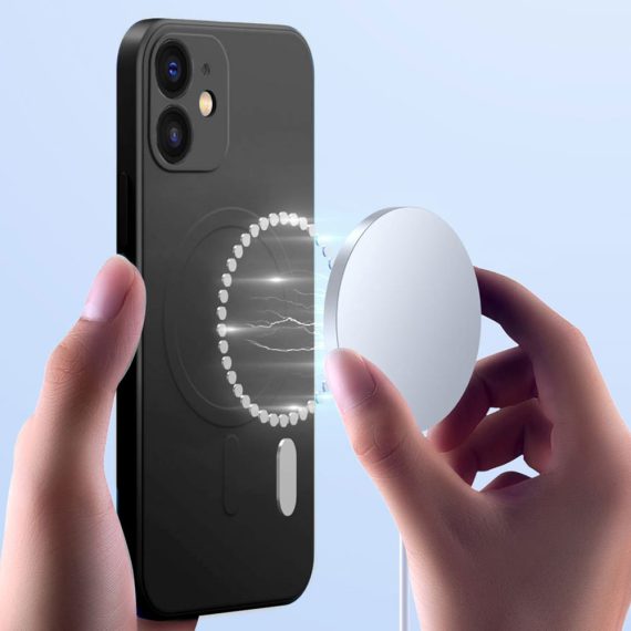 etui do iphone 13 silikonowe z mikrofibrą premium soft touch magsafe ochrona aparatu, czarne (kopia)