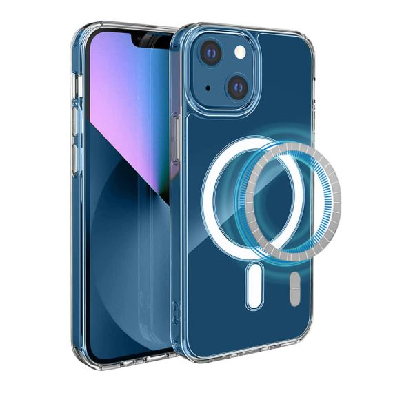 etui do iphone 14 clear case przeźroczyste, elastyczny tył z magsafe