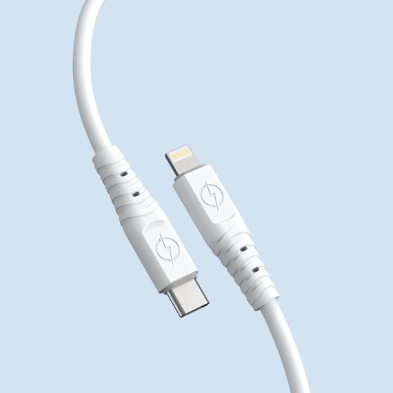 kabel usb typ c lightning iphone (wszystkie modele) 65w pd bardzo szybkie ładowanie, biały