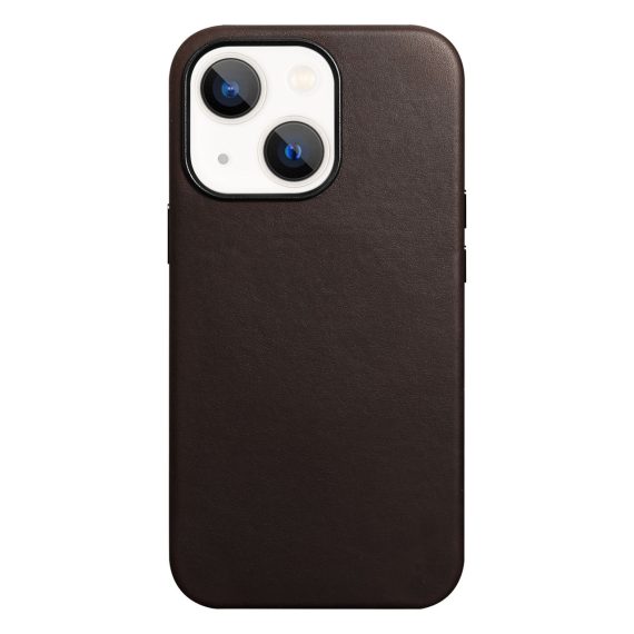 Etui do iPhone 13 Leather case, naturalna skóra z MagSafe, kawowe