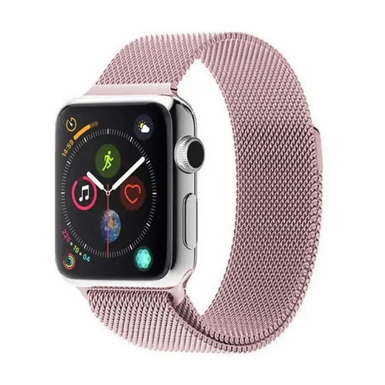 złota bransoleta milanese elegancka do zegarka apple watch 7 / 6 / 5 / 4 / 3 / se 38/40/41mm (kopia)