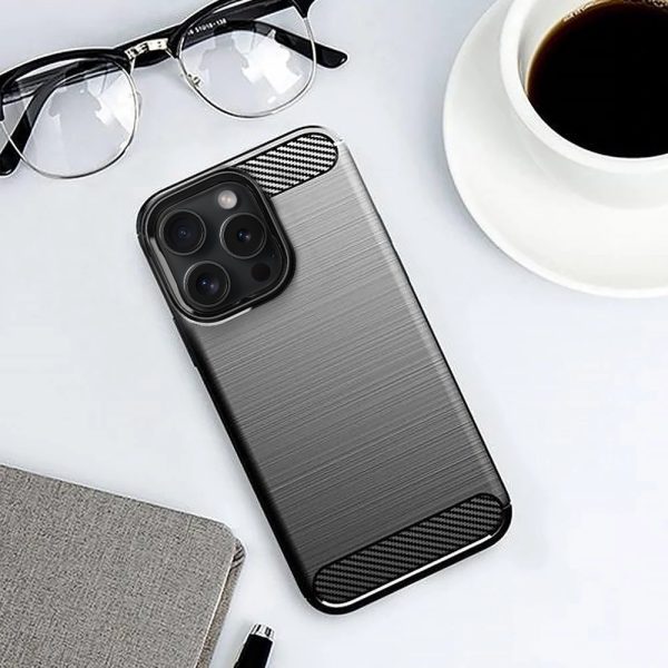 etui do iphone 14 pro z karbonu, pancerne, czarne