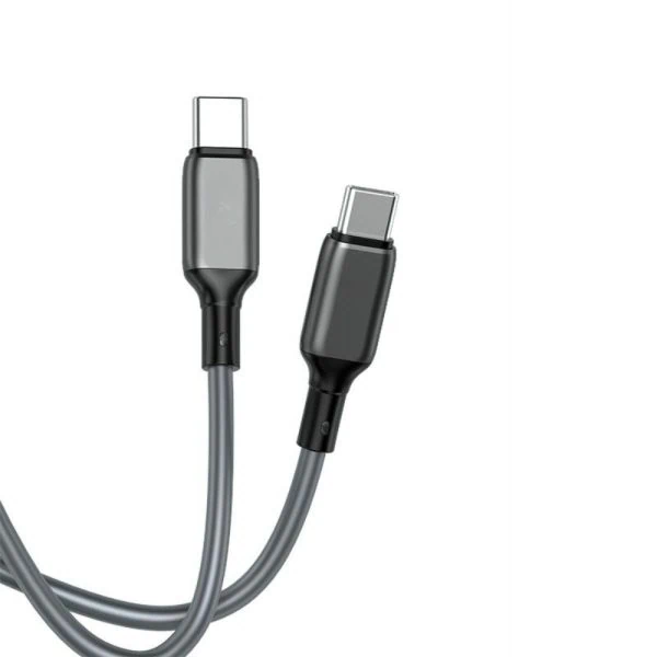 kabel 2xusb typc szybkie ładowanie do laptopa i smartfona 100w 1m czarny