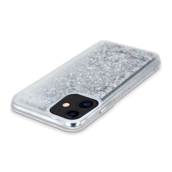 etui do iphone 12 mini glitter przeźroczyste pływający brokat