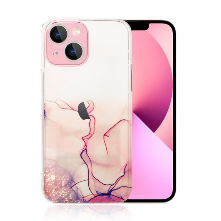etui do iphone 13 clear pink protect osłoną kamery 9h przeźroczyste z nadrukiem