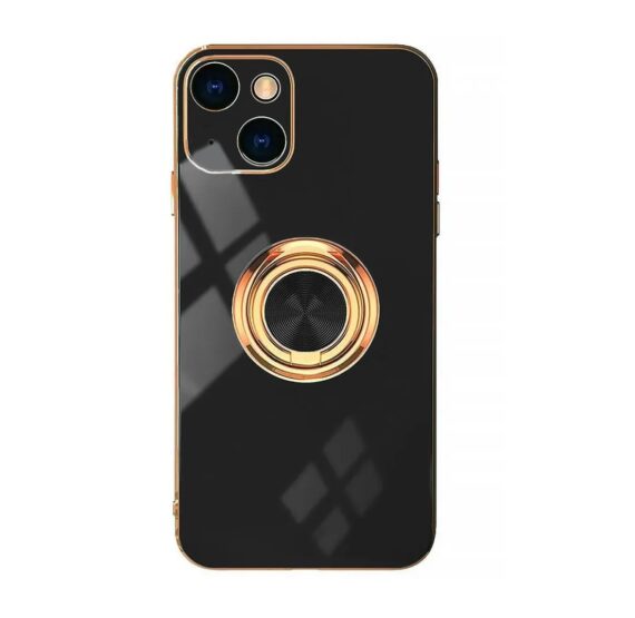 etui do iphone 13 pro eleganckie, ze złotym, metalowym uchwytem i zdobieniami, zielone (kopia)