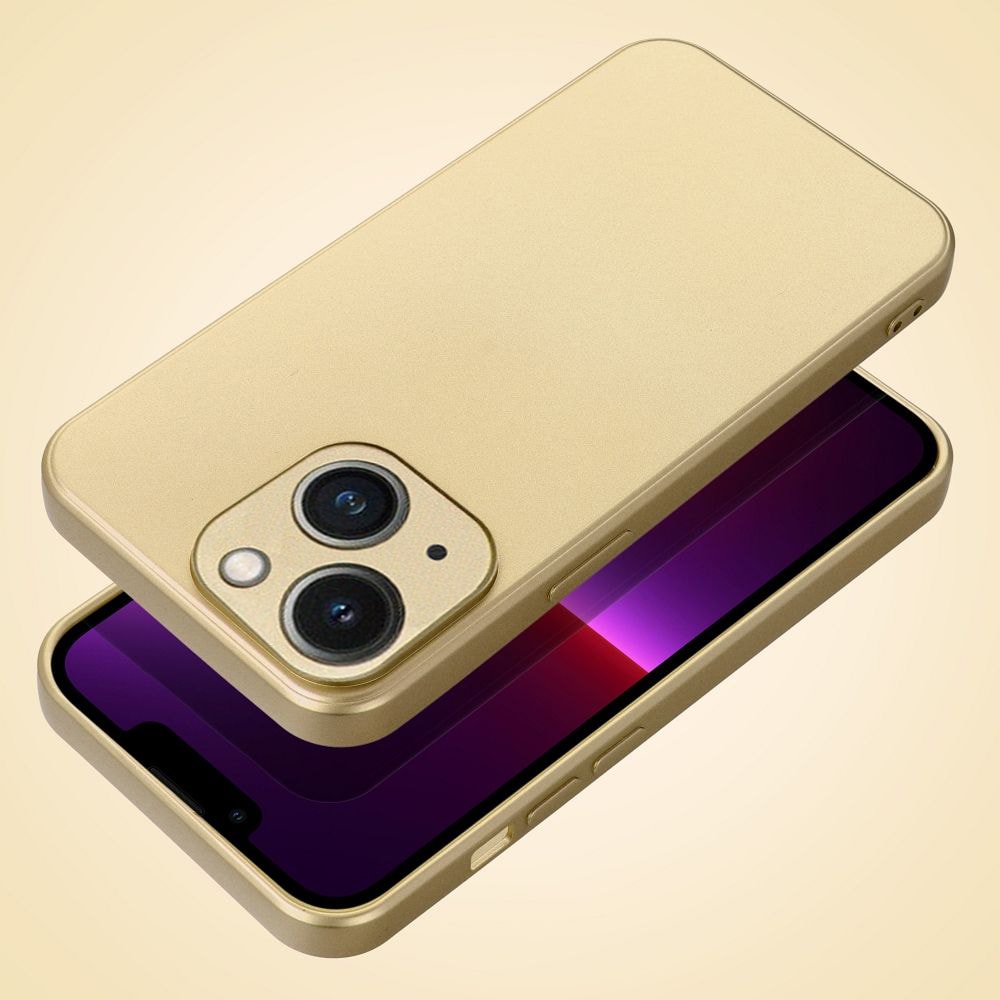 etui do iphone 13 pro silikonowe gold metallic ochrona obiektywu, złoty (kopia)