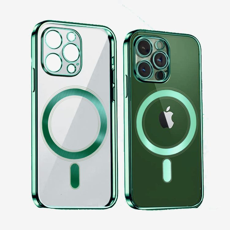 etui do iphone 13 pro zielone premium magsafe z osłoną kamery