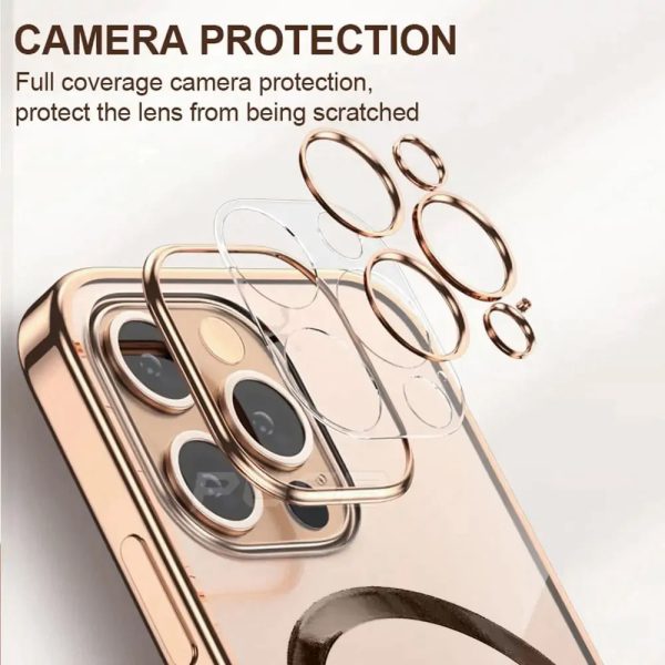 etui do iphone 13 pro złote premium golden z osłoną kamery (kopia)