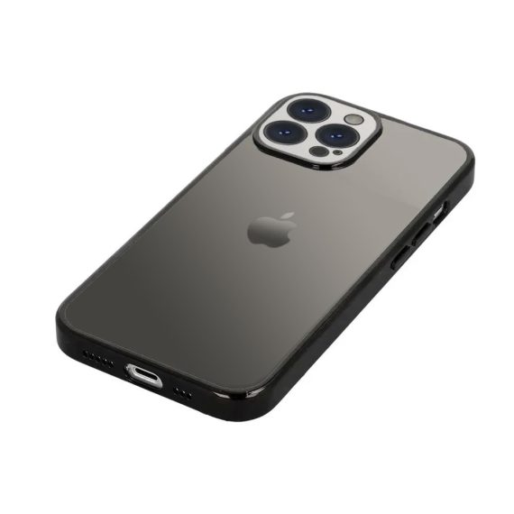 etui do iphone 13 przeźroczyste z czarną ramką, osłona kamery