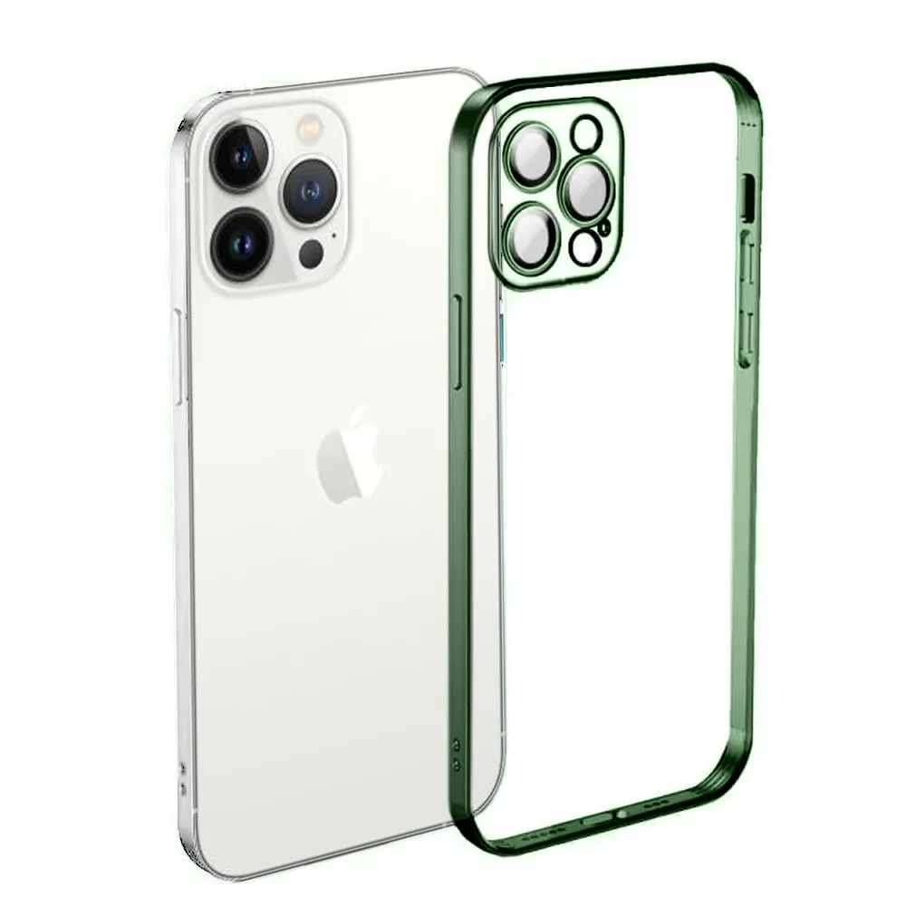 Etui do iPhone 14 Pro Max Premium Protect Full Cover z osłoną kamery i obiektywów 9H zielony