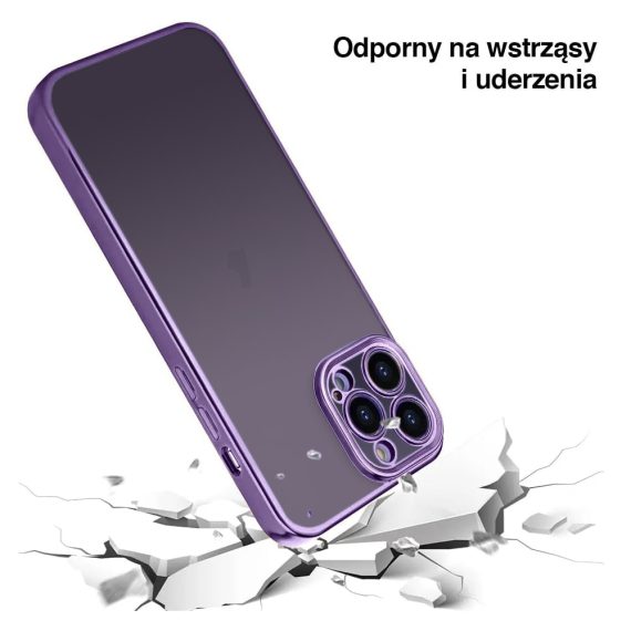 etui do iphone 14 pro max violet limited edition przeźroczyste sulada oryginal, fioletowy