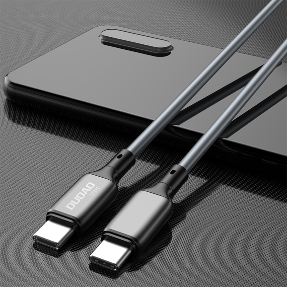 kabel 2xusb typc szybkie ładowanie do laptopa i smartfona 100w 1m czarny