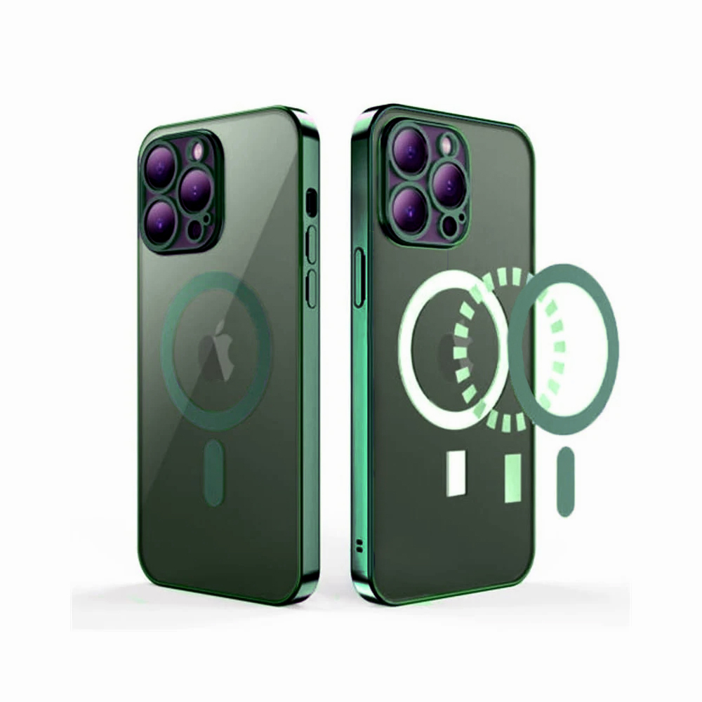 Etui do iPhone 13 Pro premium green MagSafe z osłoną kamery, zielone alpejska zieleń