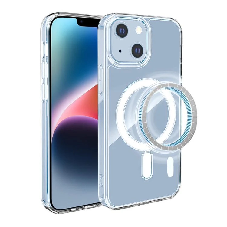 etui do iphone 13 clear case przeźroczyste, szklany tył z magsafe