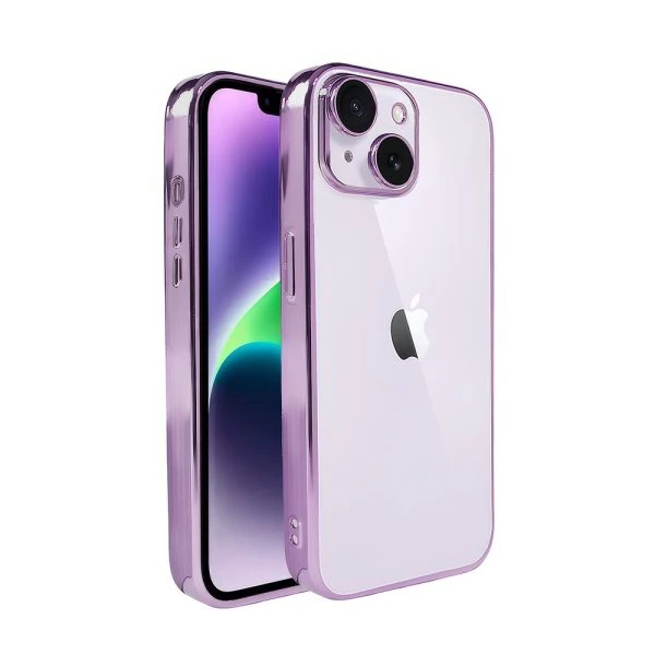 etui do iphone 14 slim violet z osłoną kamery, fioletowe