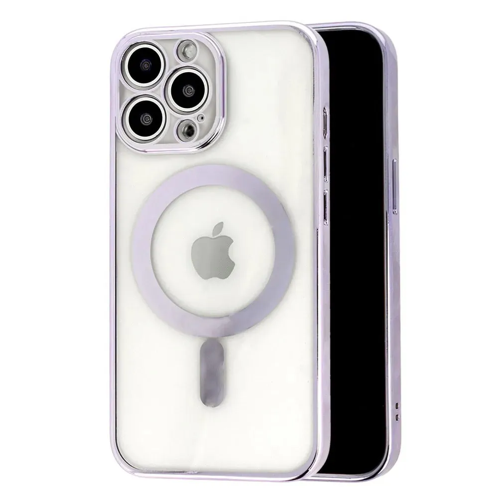 Etui do iPhone 13 Pro premium violet MagSafe z osłoną kamery, fioletowe