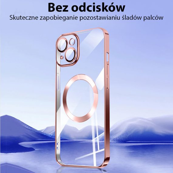 etui do iphone 13 premium protect ze szklaną osłoną kamery 9h różowa ramka (kopia)