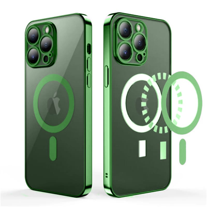 Etui do iPhone 13 Pro Max premium green MagSafe z osłoną kamery, zielone alpejska zieleń