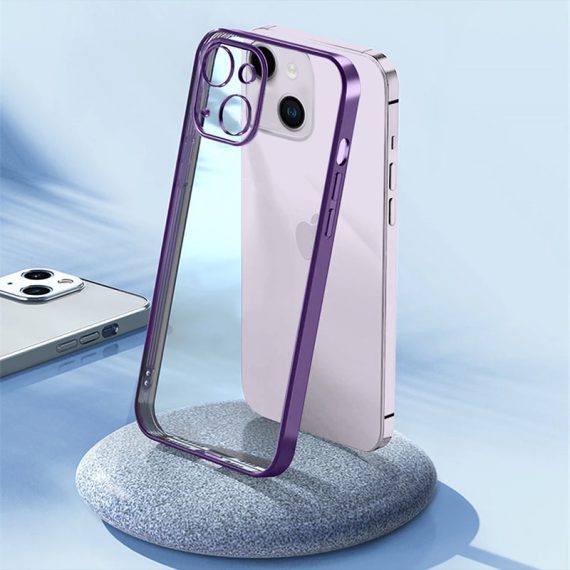 etui do iphone 14 premium violet z osłoną kamery, foletowe