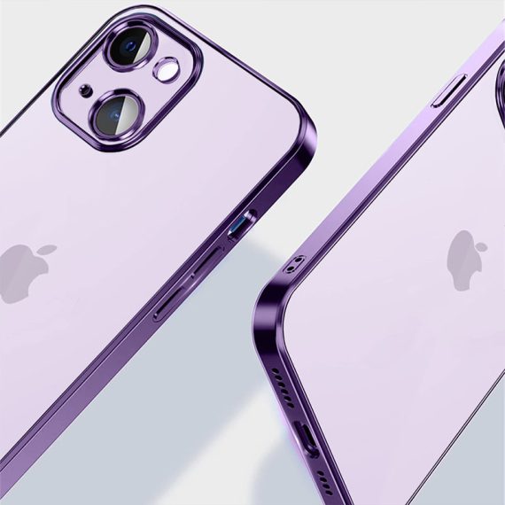 etui do iphone 14 premium violet z osłoną kamery, foletowe
