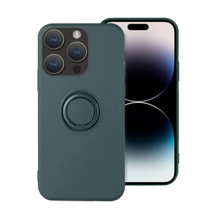etui do iphone 14 pro magnetic ring matowe nie widać śladów, uchwyt magnetyczny 360° zielony