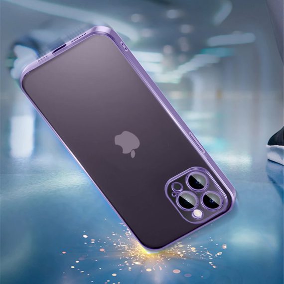 etui do iphone 14 pro max premium violet magsafe z osłoną kamery, foletowy (kopia)