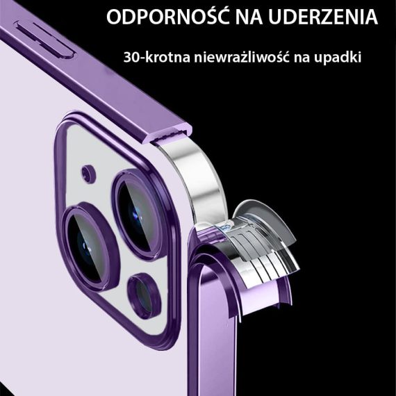 etui do iphone 14 pro max premium violet z osłoną kamery, foletowe (kopia)