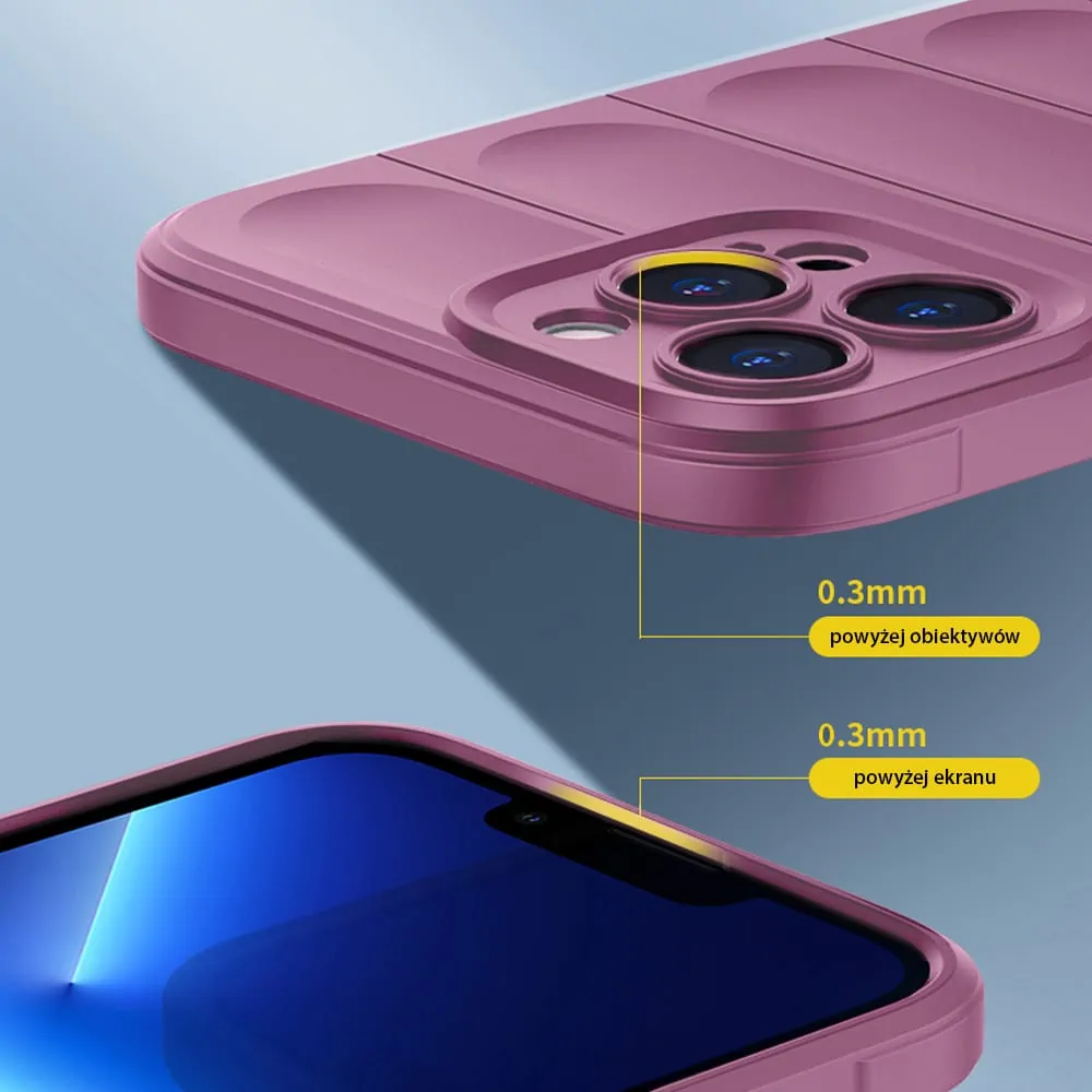 etui do iphone 14 pro noble violet szykowne z osłoną na aparat, ochrona 360°, fioletowy