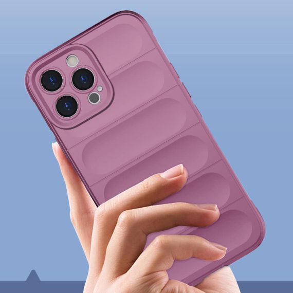 etui do iphone 14 pro noble violet szykowne z osłoną na aparat, ochrona 360°, fioletowy