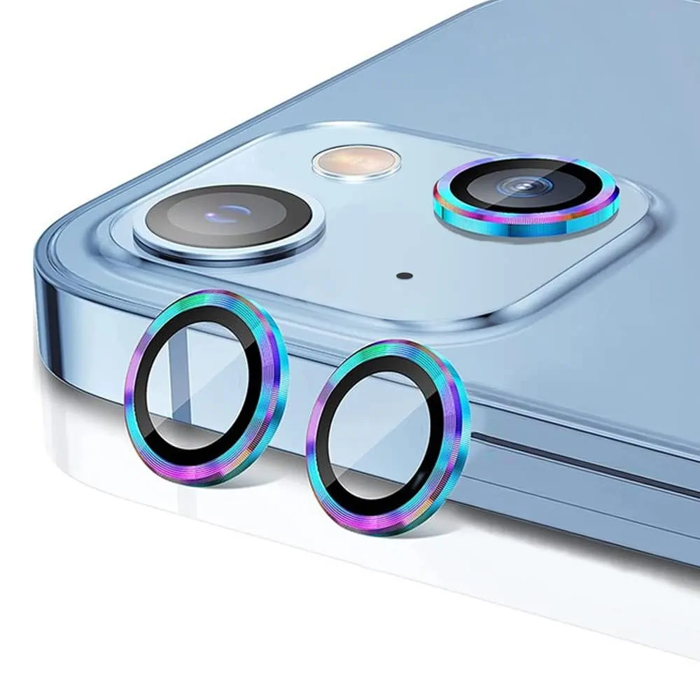 metalowa osłona obiektywów szkło na aparat iphone 14 fioletowy kameleon