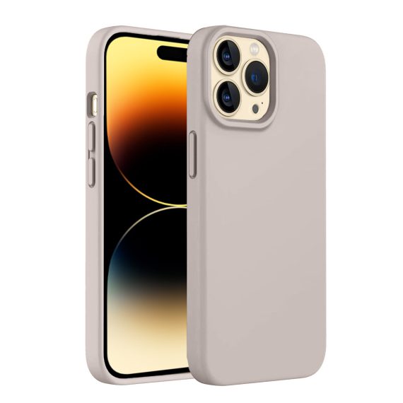 etui do iphone 14 pro silikonowe z mikrofibrą premium soft touch kawa z mlekiem