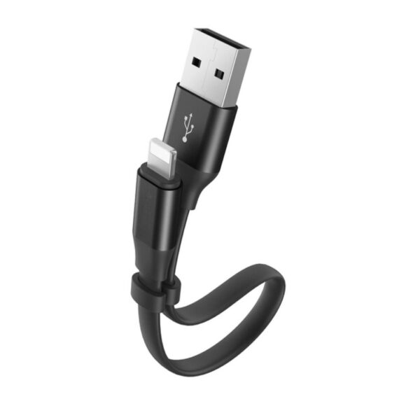 1Kabel USB - Lightning do iPhone SE:8:X:XR:XS:11:12:13:14, do szybkiego ładowania, 0.23 metra, czarny