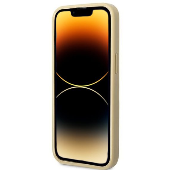 etui do iphone 14 pro guess glitter luksusowe złote