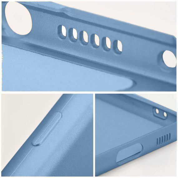 etui do iphone 13 mini silikonowe blue metallic ochrona obiektywu, metaliczny niebieski