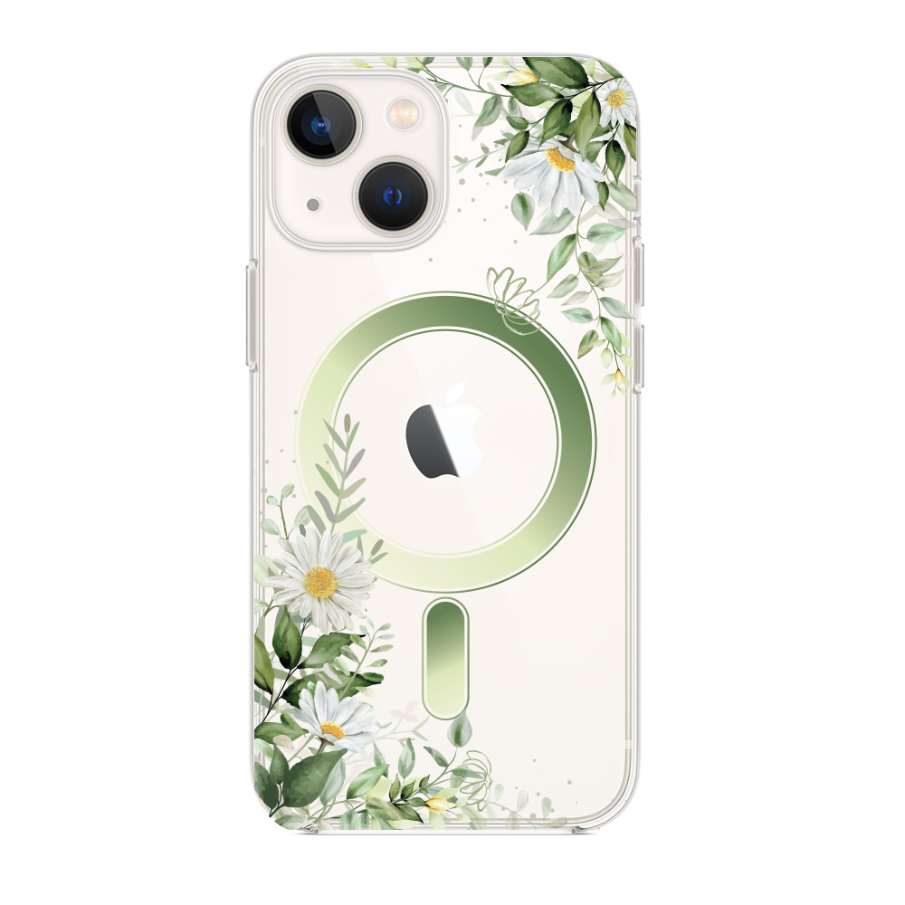Etui do iPhone 14 Plus Flower MagSafe z nadrukiem, rumianek