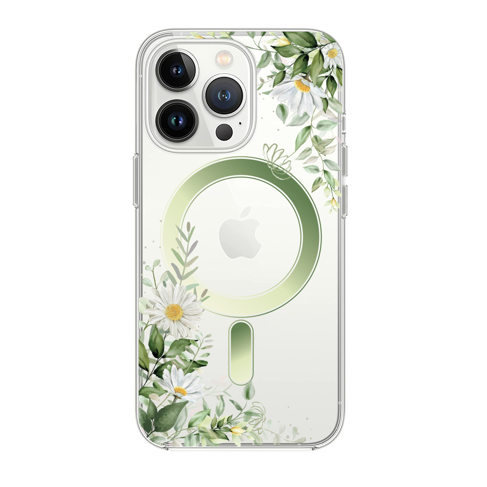 Etui do iPhone 13 Pro Flower MagSafe z nadrukiem, rumianek