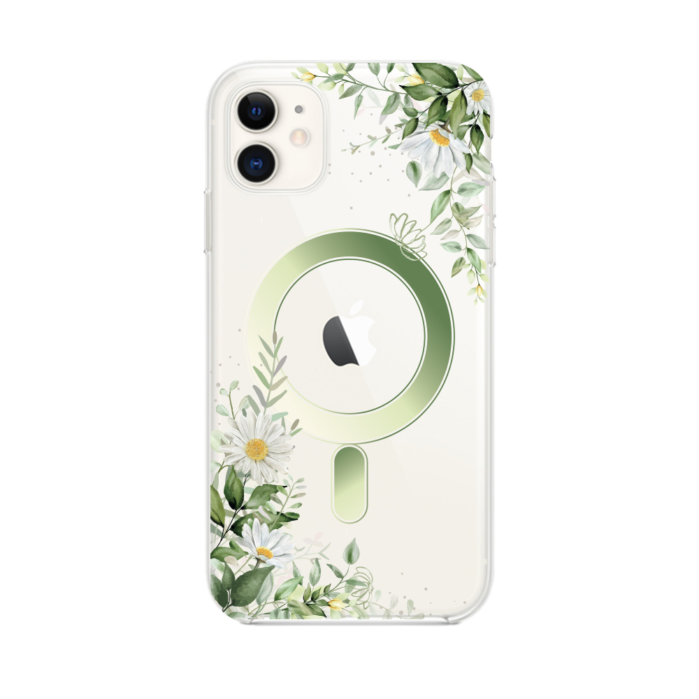 Etui do iPhone 11 Flower MagSafe z nadrukiem, rumianek