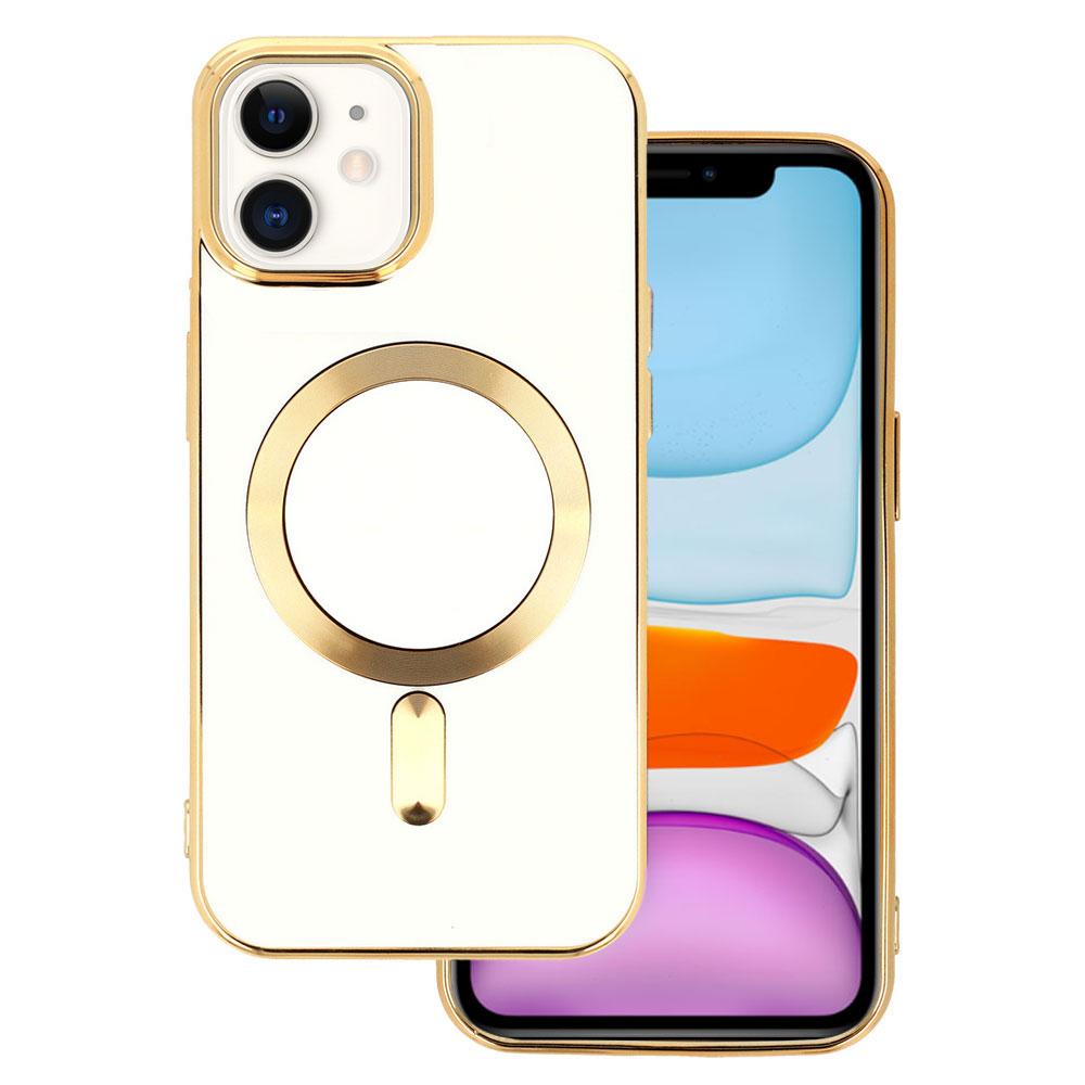 Etui do iPhone 12 Gold MagSafe Elite Protect, białe