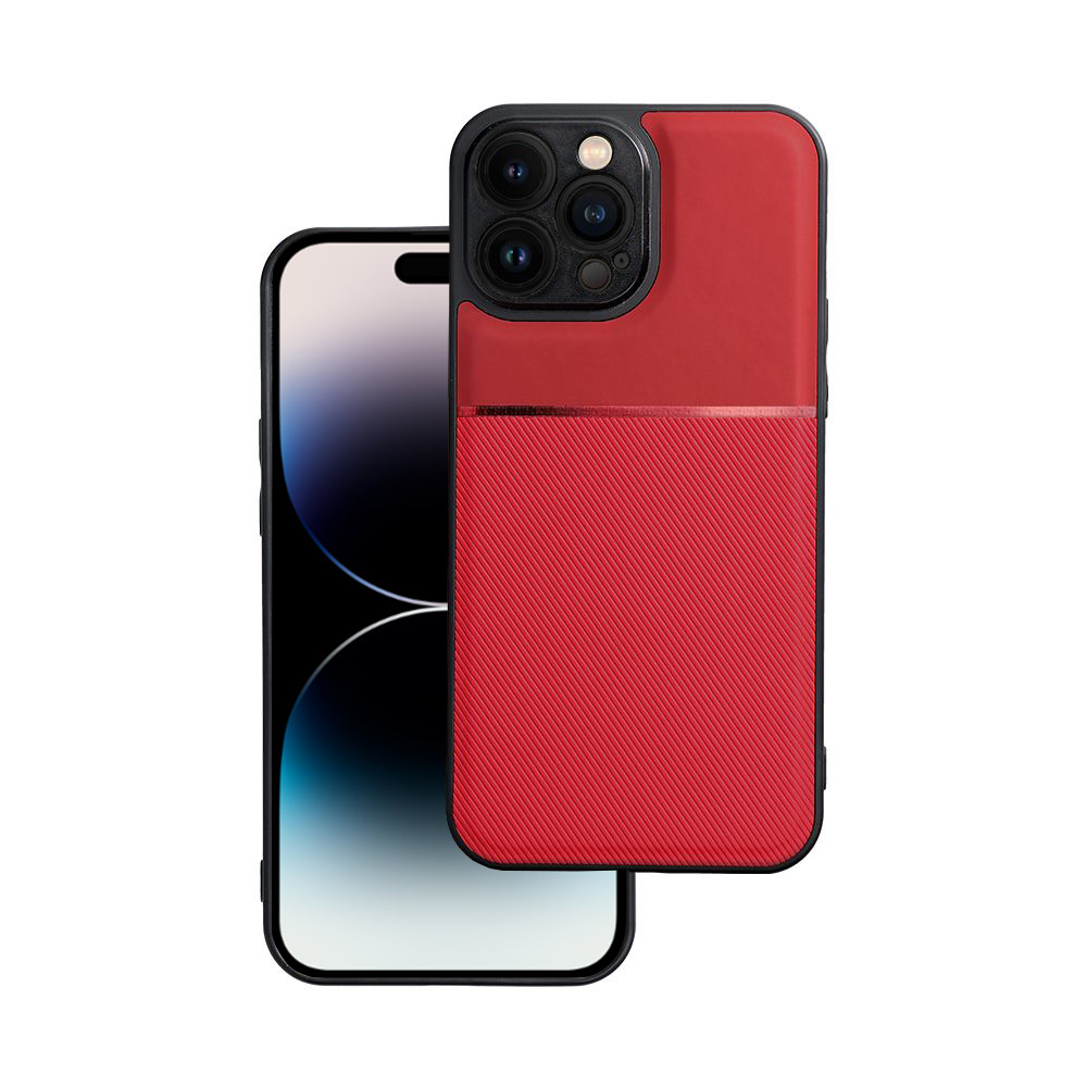 Etui do iPhone 14 Plus Elite Red karbon, pancerne, wytrzymałe z osłoną na aparat, czerwone
