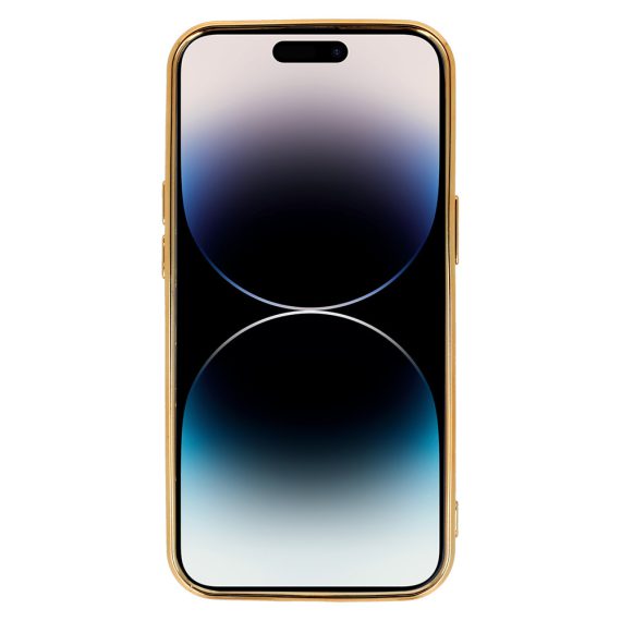 etui do iphone 14 pro max liquid gold magsafe, czarne