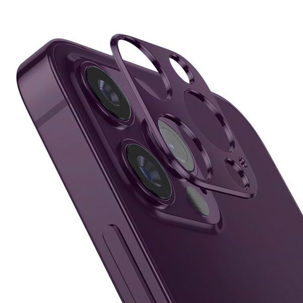 iphone 14 pro metalowa osłona na cały aparat, purpurowa, fioletowa