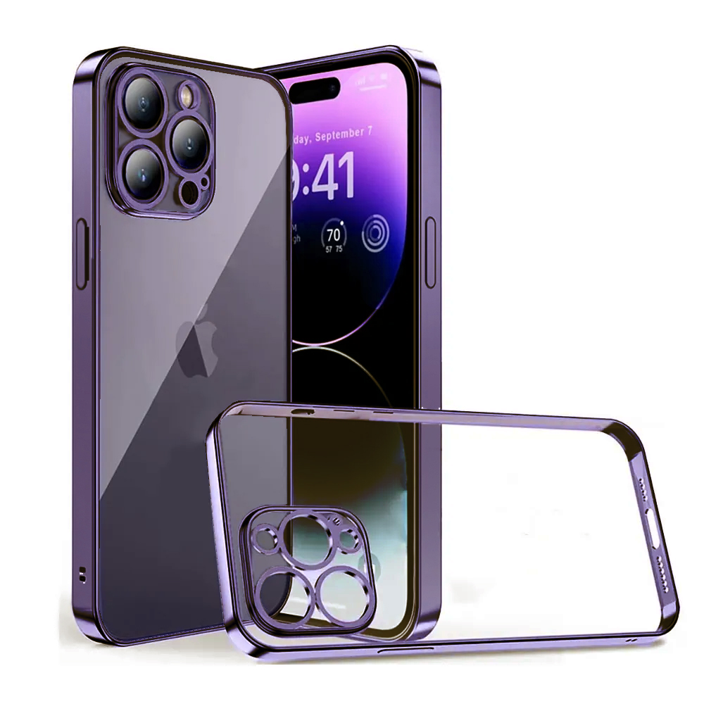 Etui do iPhone 14 Pro Max premium purple z osłoną kamery, głęboka purpura