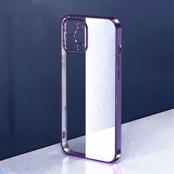 etui do iphone 14 pro max premium purple z osłoną kamery, głęboka purpura