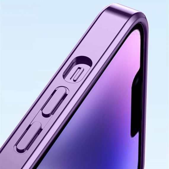 etui do iphone 14 pro premium violet magsafe z osłoną kamery, fioletowe