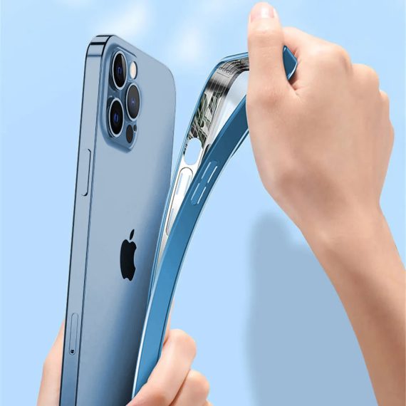 etui do iphone 13 pro max premium blue magsafe z osłoną kamery, górski niebieski