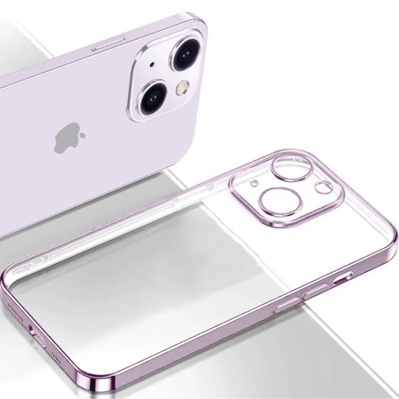 etui do iphone 14 premium violet z osłoną kamery, fioletowe