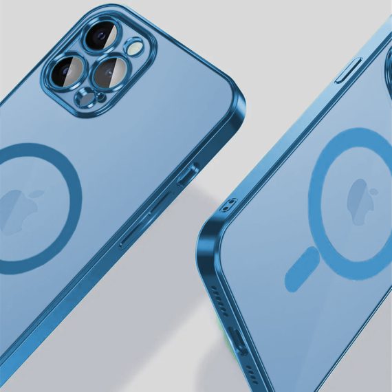 etui do iphone 13 pro max premium blue magsafe z osłoną kamery, górski niebieski