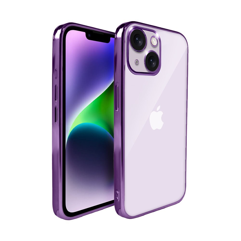 etui do iphone 14 plus slim purple z osłoną kamery, purpurowe